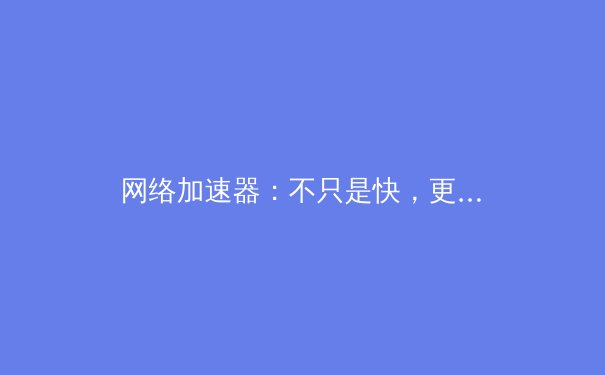 网络加速器：不只是快，更是数字世界的通行证 - 4